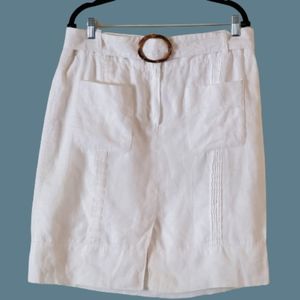 For‎ the Republic white Skirt 100% linen.